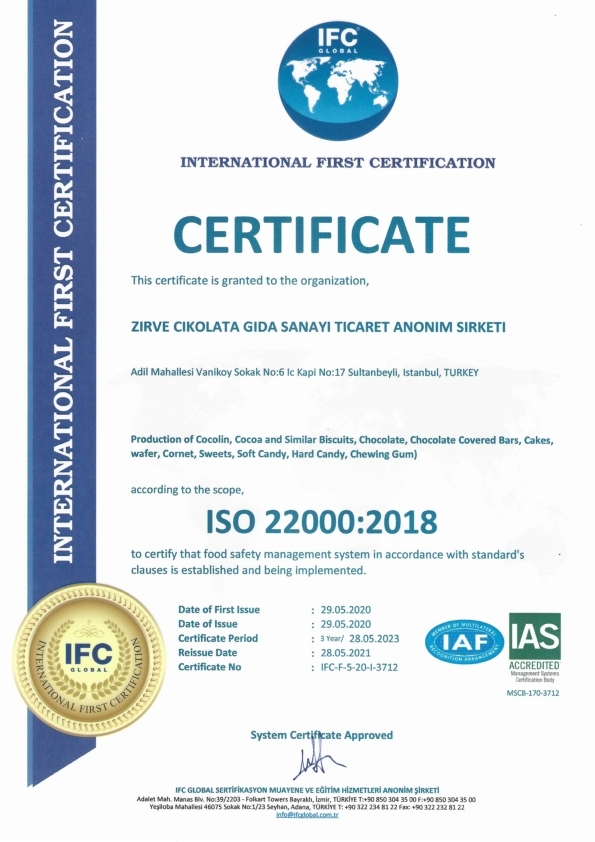ISO 22000-2018 Sultanbeyli - EN